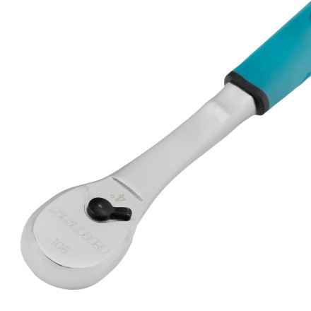 Ключ-трещотка 1/4&quot; Gross 14053, CrV, 90 зубьев, усиленный, хром купить в Уфе