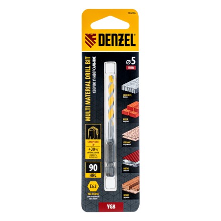 Сверло универсальное, Multi cut, 5 мм Denzel 706006 купить в Уфе
