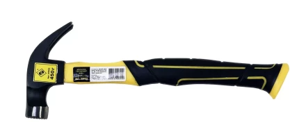 Молоток гвоздодер 450 грамм с фиберглассовой рукояткой и магнитом Энкор 23022 купить в Уфе