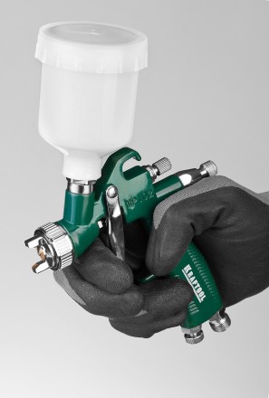 Краскопульт пневматический KRAFTOOL AirKraft Mini, HVLP, c верхним бачком, 1,0мм 06565-1.0 купить в Уфе