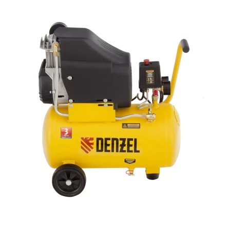 Компрессор воздушный DLC1300/24 безмасляный 1.3 кВт, 24 литра, 206 л/мин Denzel 58171 купить в Уфе