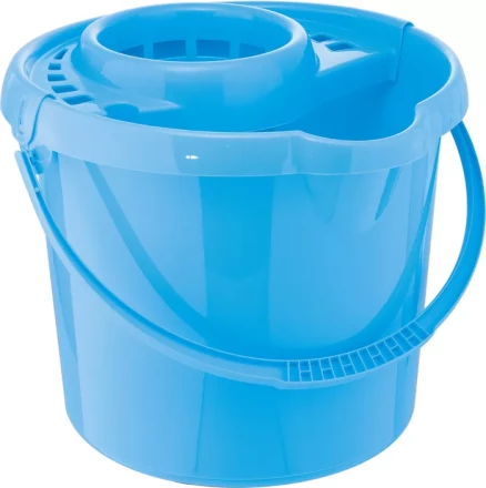 Ведро пластмассовое круглое с отжимом 12л, голубое ТМ Elfe 92964 купить в Уфе