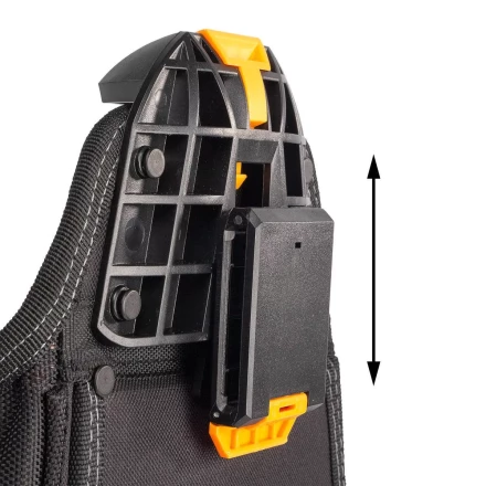 Быстросъемная поясная сумка модульного типа на клипсе с держателями для молотка и рулетки КВТ СМ-02 (83136) купить в Уфе