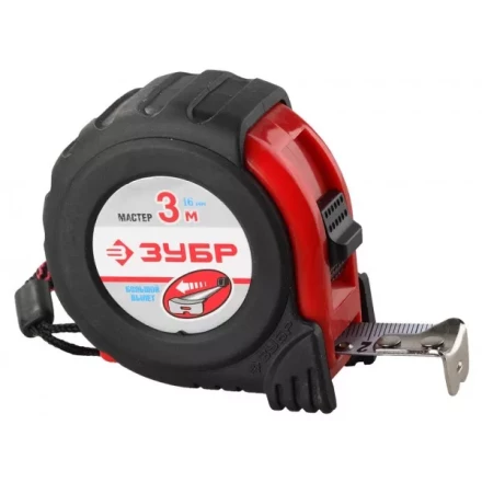 Рулетка ЗУБР &quot;МАСТЕР&quot;, обрезиненный корпус, 3мх16мм 34018-3-16_z01 купить в Уфе