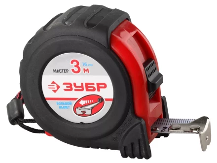 Рулетка ЗУБР &quot;МАСТЕР&quot;, обрезиненный корпус, 3мх16мм 34018-3-16_z01 купить в Уфе