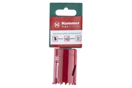Коронка биметаллическая HAMMER Ф35х38мм 5/8&quot; BiMETALL (224-007) купить в Уфе
