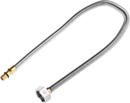Подводка ЗУБР "ЭКСПЕРТ" сильфонная из нержавеющей стали, для смесителя, укороченная, г/ш (гайка-штуцер), 1/2", 0,5м 51012-050 купить в Уфе