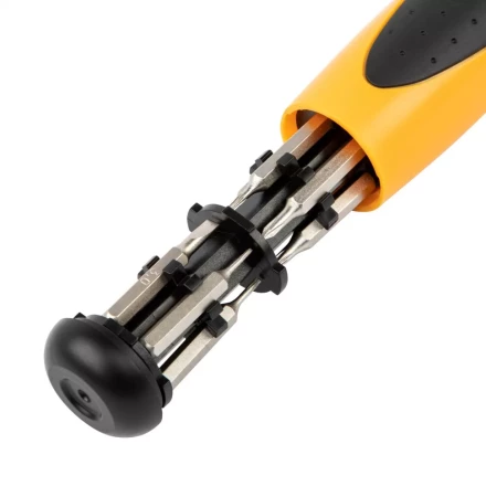 Отвертка реверсивная Denzel 7711609, механизм SmartPush mini 11 шт, CrMo купить в Уфе