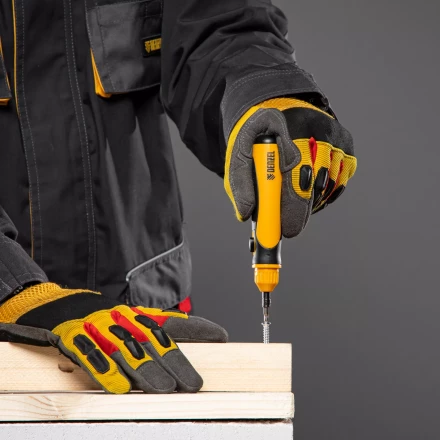 Отвертка реверсивная Denzel 7711609, механизм SmartPush mini 11 шт, CrMo купить в Уфе