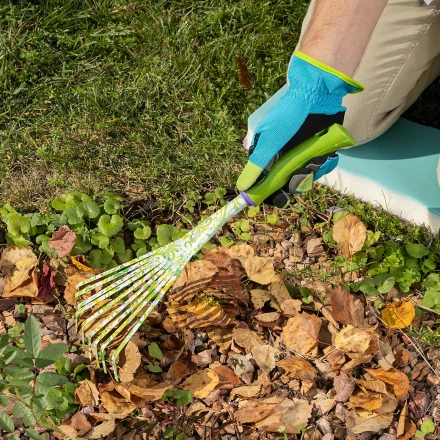 Грабли веерные 9 - зубые Palisad, 130 х 415 мм, стальные, пластиковая рукоятка, Flower Green, 620425 купить в Уфе