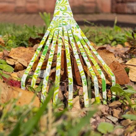 Грабли веерные 9 - зубые Palisad, 130 х 415 мм, стальные, пластиковая рукоятка, Flower Green, 620425 купить в Уфе