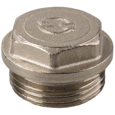 Заглушка GENERAL FITTINGS, 6-ти гранная головка с прижимной шайбой, латунь, наружная резьба, 1/2&quot; 51100-1/2 купить в Уфе