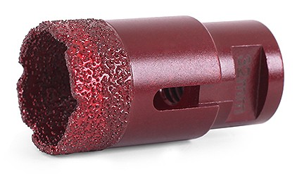 Алмазная коронка MESSER по камню с хвостовиком M14 (вакуумное спекание алмазов) 18 мм купить в Уфе