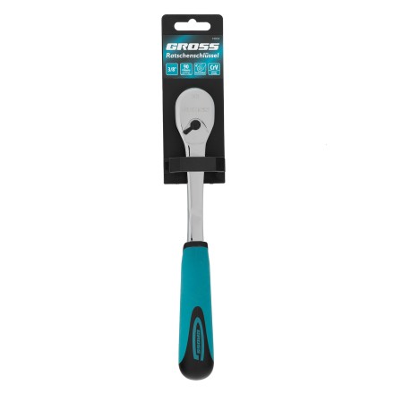 Ключ-трещотка 3/8&quot; Gross 14054, CrV, 90 зубьев, усиленный, хром купить в Уфе