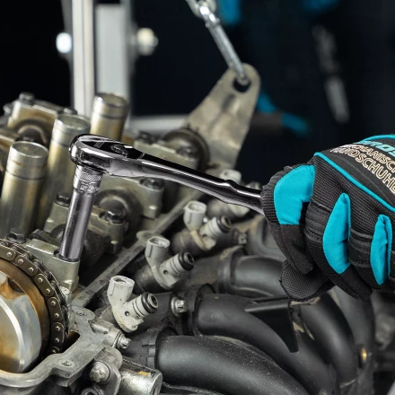 Ключ-трещотка 3/8&quot; Gross 14054, CrV, 90 зубьев, усиленный, хром купить в Уфе