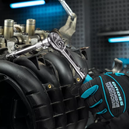 Ключ-трещотка 3/8&quot; Gross 14054, CrV, 90 зубьев, усиленный, хром купить в Уфе