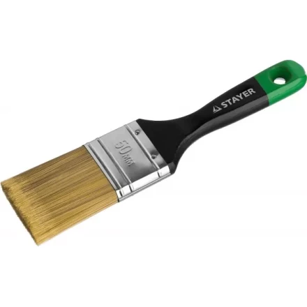STAYER “KANEKARON-EURO”. Кисть плоская, искусственная щетина, деревянная ручка, 50мм 0106-050 купить в Уфе