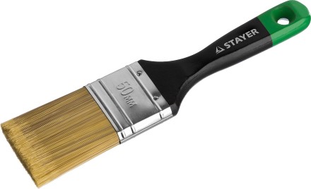 STAYER “KANEKARON-EURO”. Кисть плоская, искусственная щетина, деревянная ручка, 50мм 0106-050 купить в Уфе