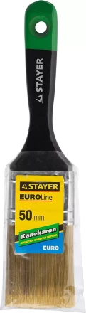 STAYER “KANEKARON-EURO”. Кисть плоская, искусственная щетина, деревянная ручка, 50мм 0106-050 купить в Уфе