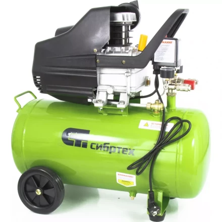 Компрессор масляный поршневой прямой привод Сибртех КК-1500/50 58039 купить в Уфе