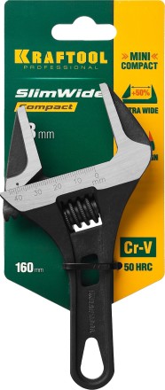 Ключ разводной компактный c тонкими губками KRAFTOOL SlimWide Compact 27266-25 купить в Уфе