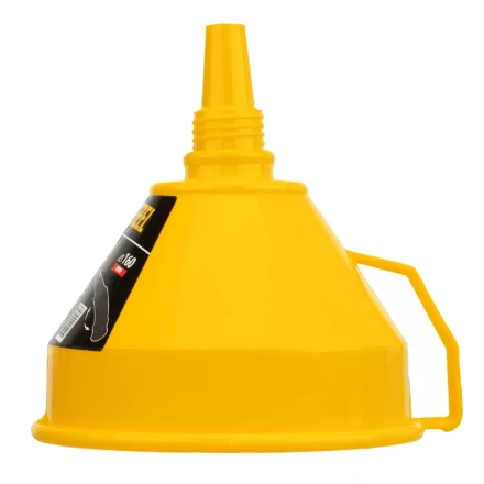 Воронка пластиковая 160 мм с металлическим ситом, непроливайкой и гибким наконечником Denzel 537208 купить в Уфе