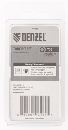 Бита T27x50, 5 шт. Denzel 7711322 купить в Уфе