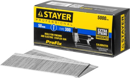 Гвозди тип 300, 50 мм, особотвердые, STAYER &quot;PROFESSIONAL&quot; 31530-50, 5000 шт 31530-50 купить в Уфе