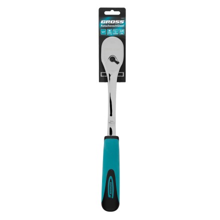 Ключ-трещотка 1/2&quot; Gross 14055, CrV, 90 зубьев, усиленный, хром купить в Уфе