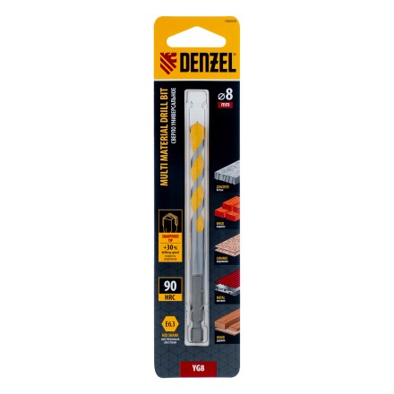 Сверло универсальное, Multi cut, 8 мм Denzel 706008 купить в Уфе