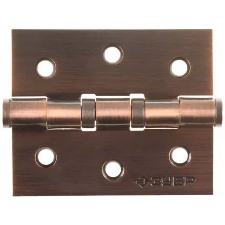 Петля универсальная ЗУБР &quot;ЭКСПЕРТ&quot;, 2 подшипника, цвет ст. медь (AC), с крепежом, 75х63х2,5мм, 2 шт 37601-075-6 купить в Уфе