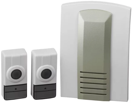 Звонок СВЕТОЗАР &quot;ВОЛНА&quot; радиочастотный беспроводной, 16 мелодий, 2 кнопки, 4,5В SV-58066-2 купить в Уфе