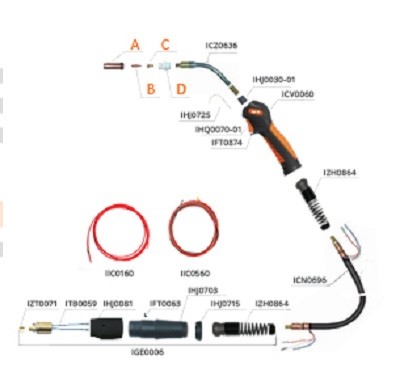 Горелка TECH MS 26 290А 5м ICT2895 Сварог купить в Уфе