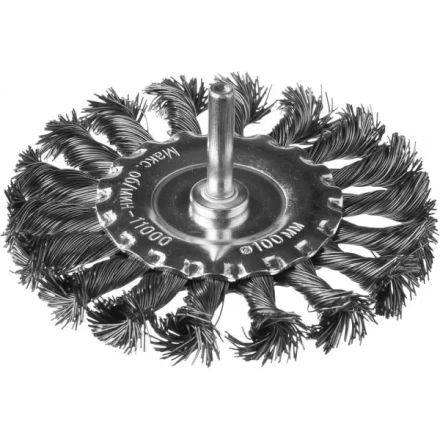 DEXX. Щетка дисковая для дрели, жгутированная стальная проволока 0,5мм, 100мм 35108-100 купить в Уфе