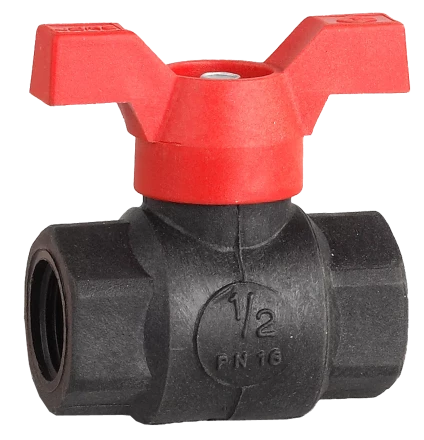 Краны шаровые пластиковые ВВ бабочка серия ЭКСПЕРТ купить в Уфе