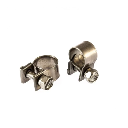 Хомуты металлические MINI 9-11 мм ширина 9 мм,  винтовой W4 2 шт Сибртех 475023 купить в Уфе