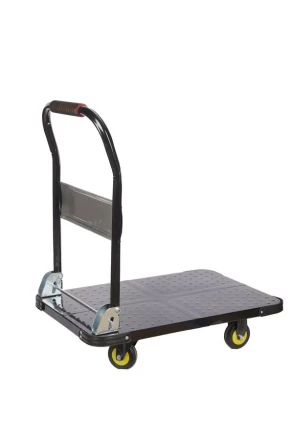 Тележка платформенная 600 кг TOR PH600 (800х500) со складной ручкой (пластиковые колеса 100 мм) 1024683 купить в Уфе