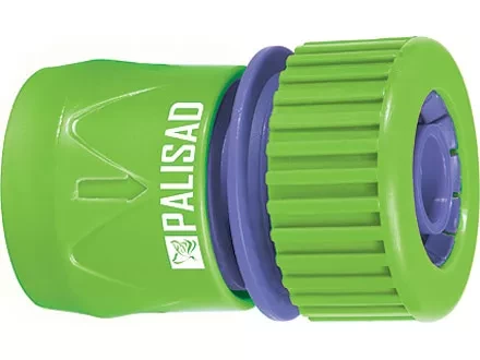 Соединитель пластмассовый быстросъемный для шланга 3/4&quot; аквастоп  PALISAD 66165 купить в Уфе