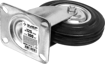 ЗУБР d 125 мм, г/п 100 кг, игольчатый подшипник, резина/металл, поворотное колесо, Профессионал (30936-125-S) купить в Уфе