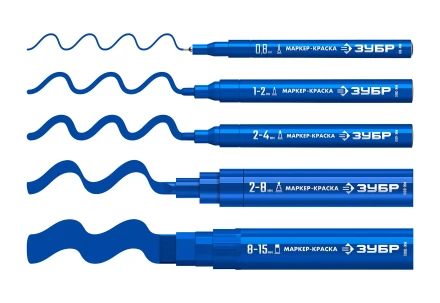 ЗУБР МК-800 синий, 2-8 мм клиновидный маркер-краска (06327-7) купить в Уфе