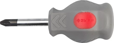 Отвертка ЗУБР &quot;МАСТЕР&quot; &quot;ТЕХНИК&quot; STUBBY, Cr-v, эргономичная двухкомпонентная рукоятка, PZ №2, 38мм 25063-38-2_z01 купить в Уфе