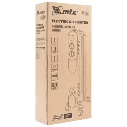 Масляный обогреватель MTX OCH-1000, 230 В, 1000 Вт // MTX 98301 купить в Уфе