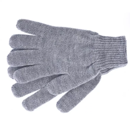 Перчатки трикотажные акрил серое мулине двойная манжета Сибртех Россия 68674 купить в Уфе