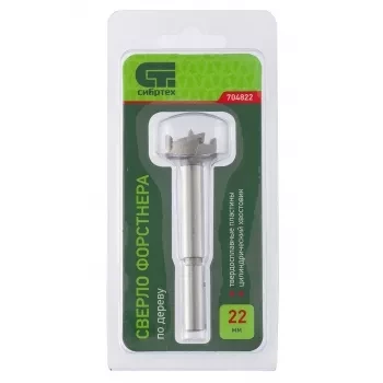 Сверло Форстнера по дереву 22 мм цилиндрический хвостовик СИБРТЕХ 704822 купить в Уфе
