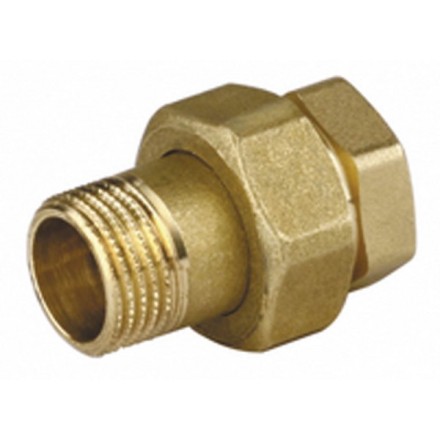 Соединитель GENERAL FITTINGS прямой с накидной гайкой, латунь, г/ш, 1/2&quot; 51037-G/S-1/2 купить в Уфе