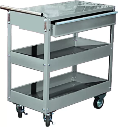 Тележка инструментальная 737 х 383 х 668 мм 3-секционная с ящиком  MATRIX 567345 купить в Уфе