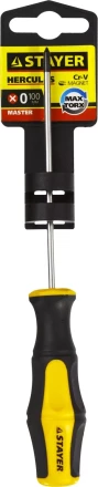 Отвертка STAYER &quot;MASTER&quot; &quot;HERCULES&quot;, Сr-V, противоскользящая рукоятка, PH0x100мм 25052-0-10_z02 купить в Уфе