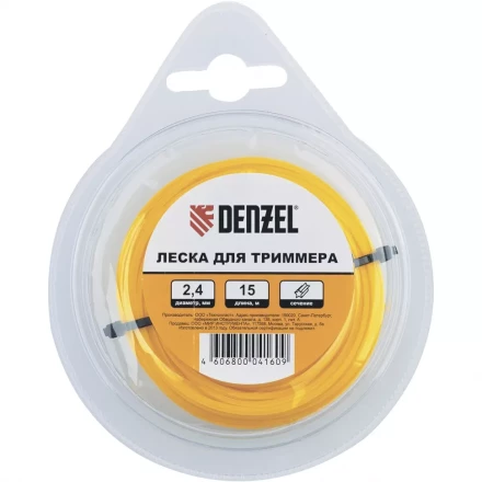 Леска для три ммера семь граней 4,0 мм х 10 м блистер Denzel артикул 96184 купить в Уфе