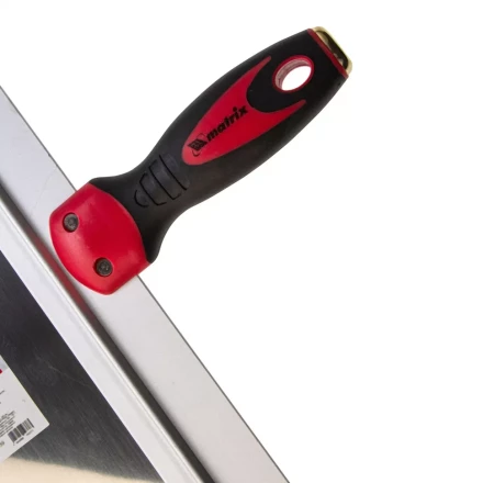 Шпатель фасадный из нержавеющей стали, 450 мм, двухкомпонентная ручка, широкое полотно Matrix 85543 купить в Уфе