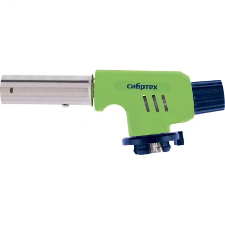 Горелка газовая на бутановый баллон регулятор уровня пламени пьезоподжиг Сибртех 91420 купить в Уфе